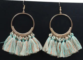 Chic Tasselled Hoop Earrings