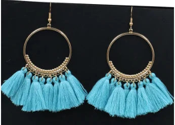 Chic Tasselled Hoop Earrings