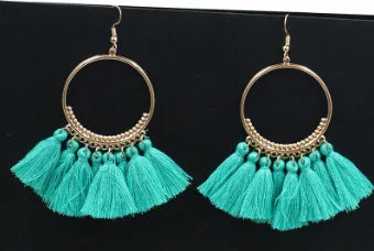 Chic Tasselled Hoop Earrings