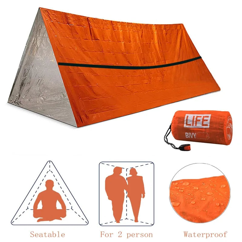 Adventure Safe Emergency Shelter & Whistle